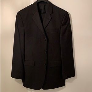 Calvin Klein black pinstripe single breasted suit